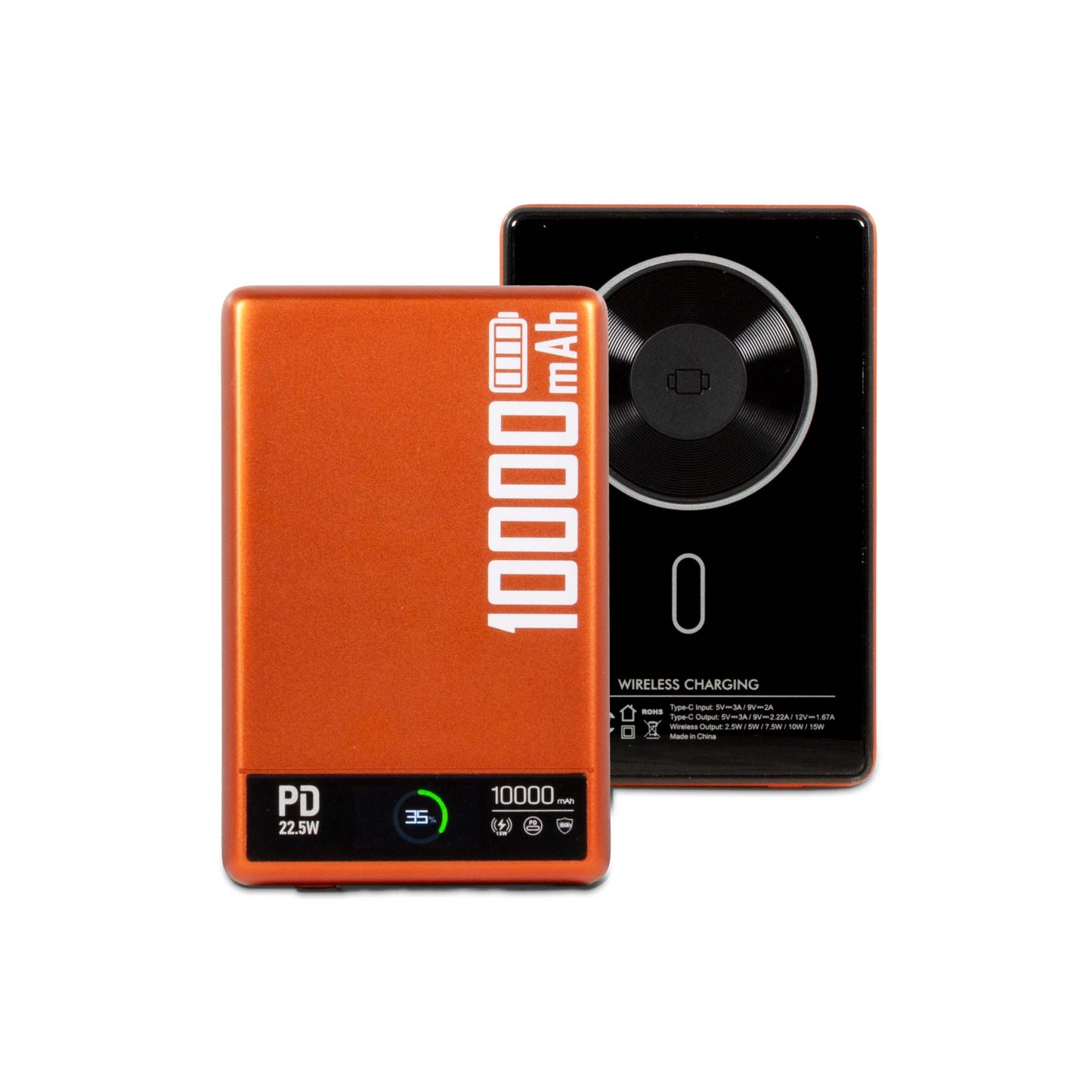 MagPower 3in1 "slim" 10.000mAh Powerbank mit TFT-Display