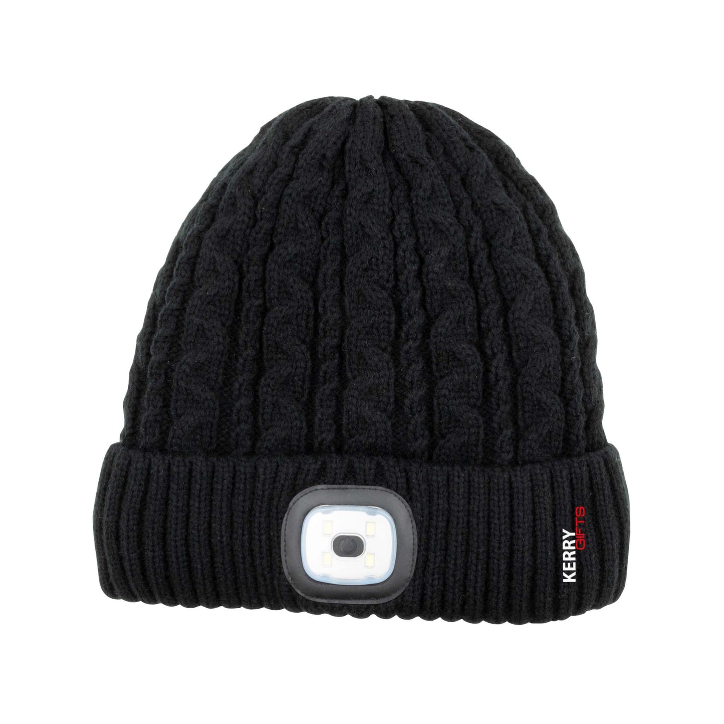 Mütze in schwarz mit Lampe