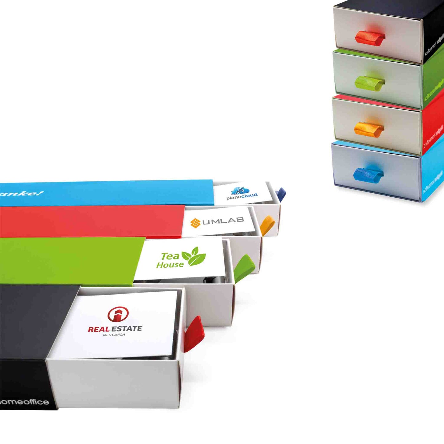 Box mit Produkten für Homeoffice