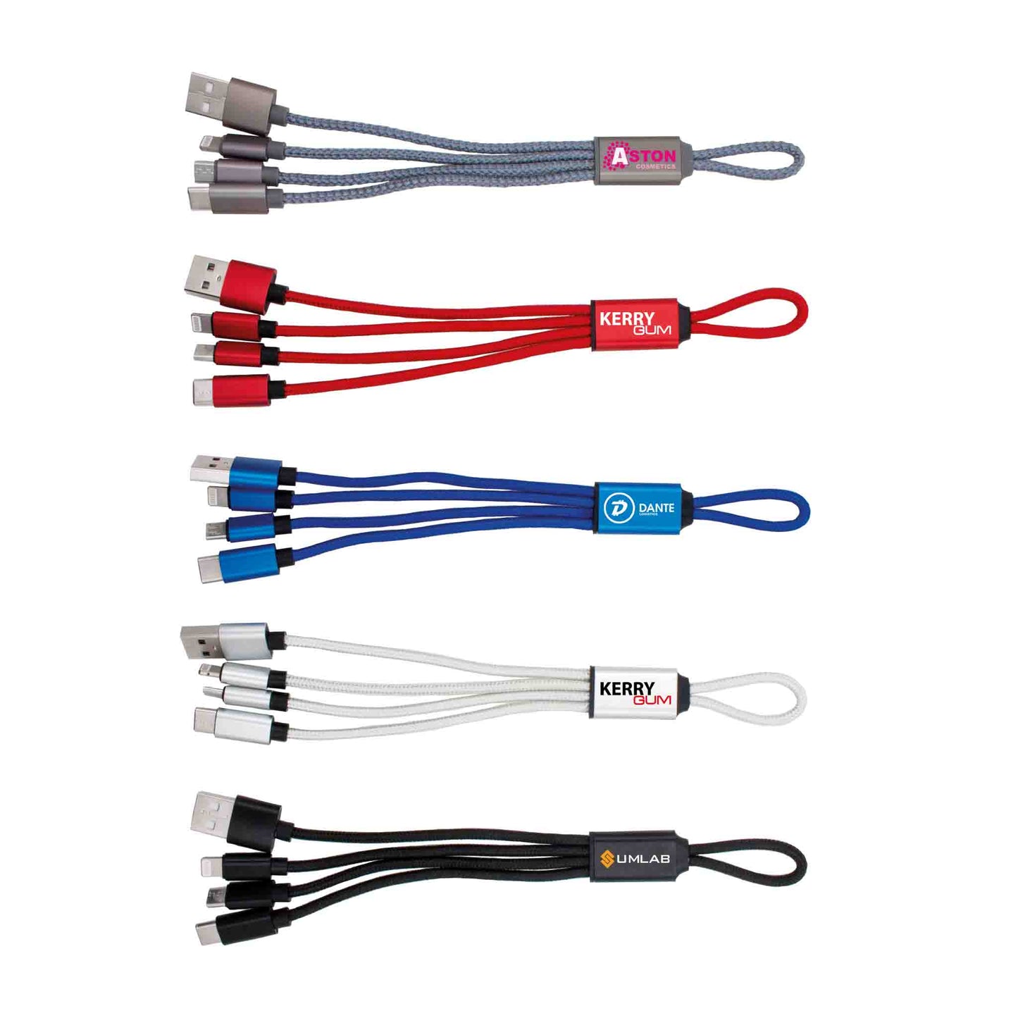 USB-Kabel in verschiedenen Farben