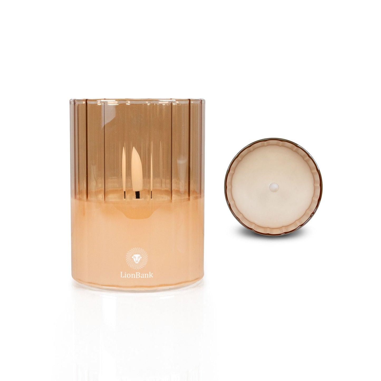 Runde Lampe von vorne und von oben