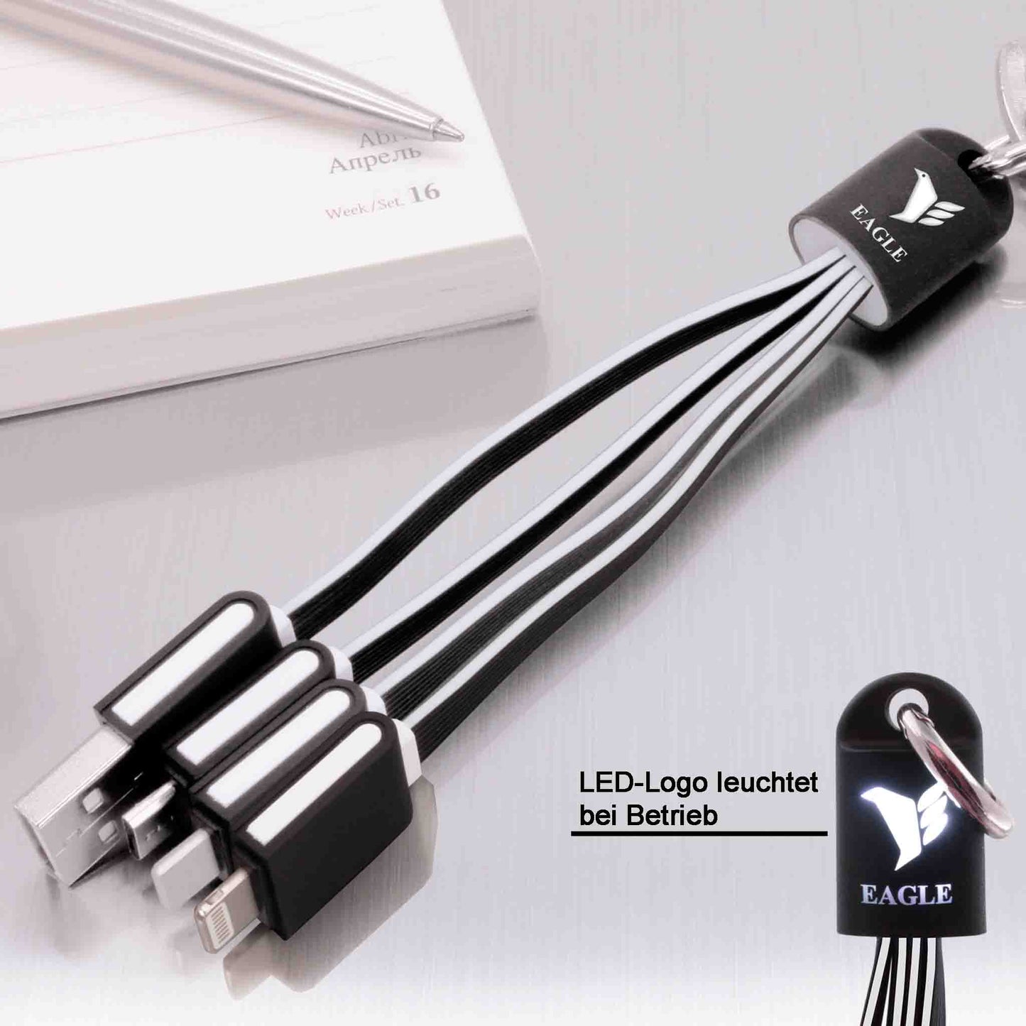 MagCable 3in1 LED "drop" USB-Kabel