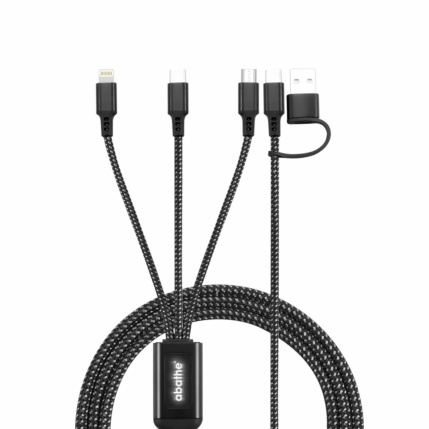 MagCable 5in1 LED "braided" fast charging and data transfer cable USB cable