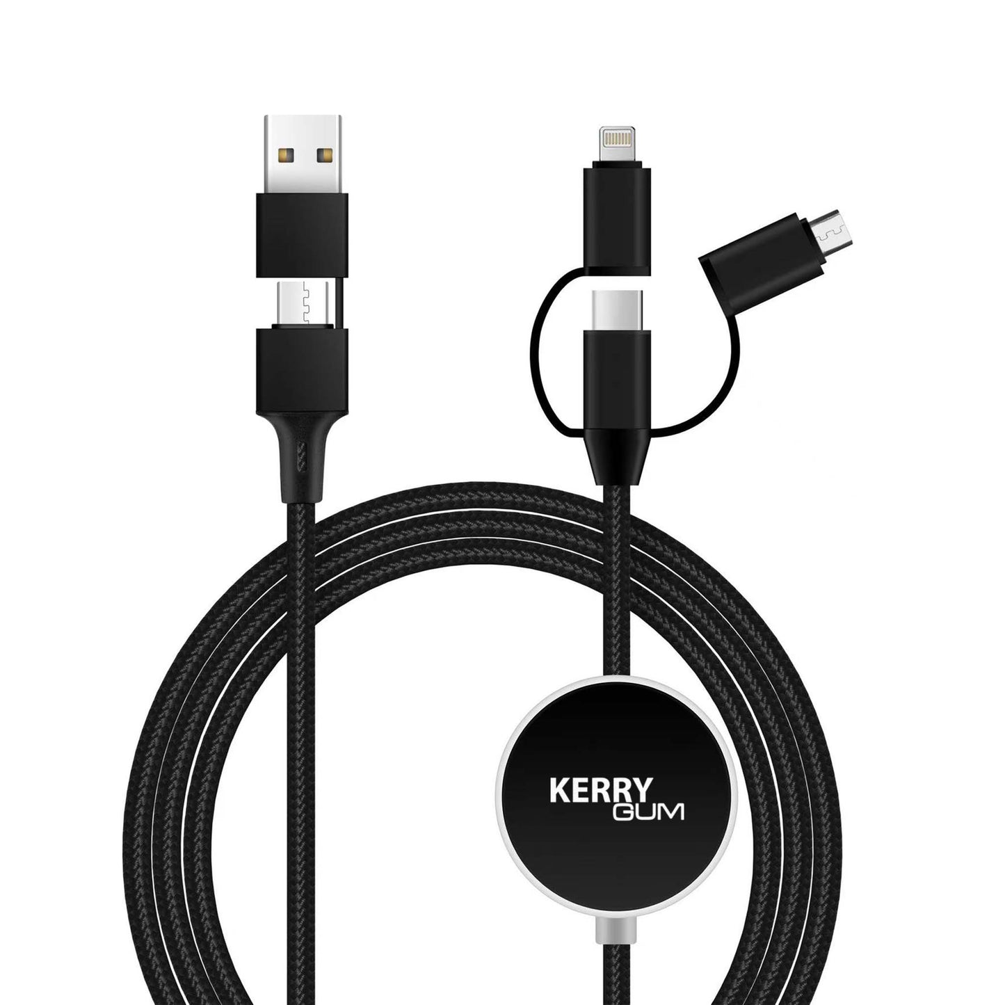 MagCable 5in1 LED long "easy" 60W USB-Schnellladekabel