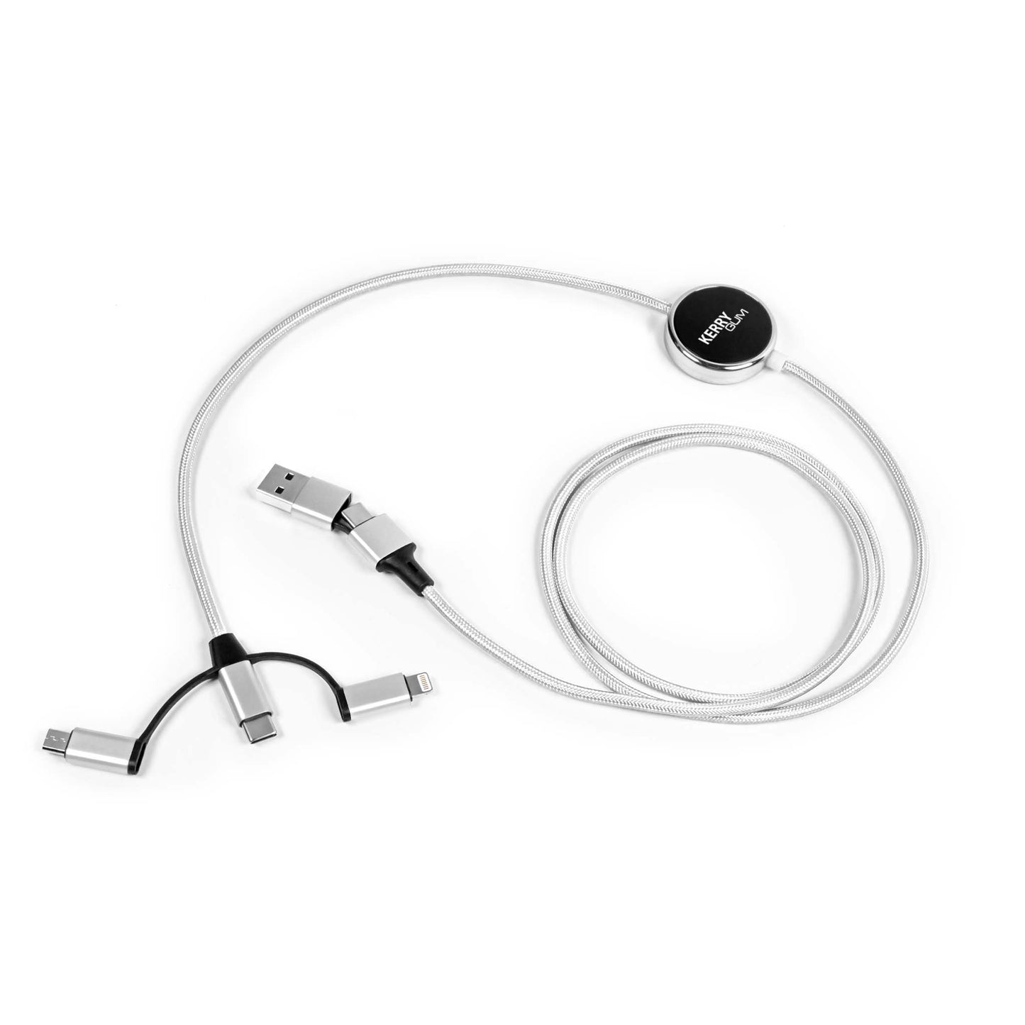 MagCable 5in1 LED long "easy" 60W USB-Schnellladekabel