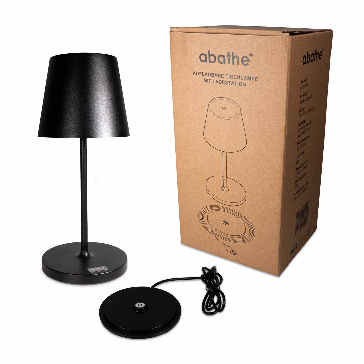 MagLED dinner "round" LED-Akku Tischleuchte mit Ladestation