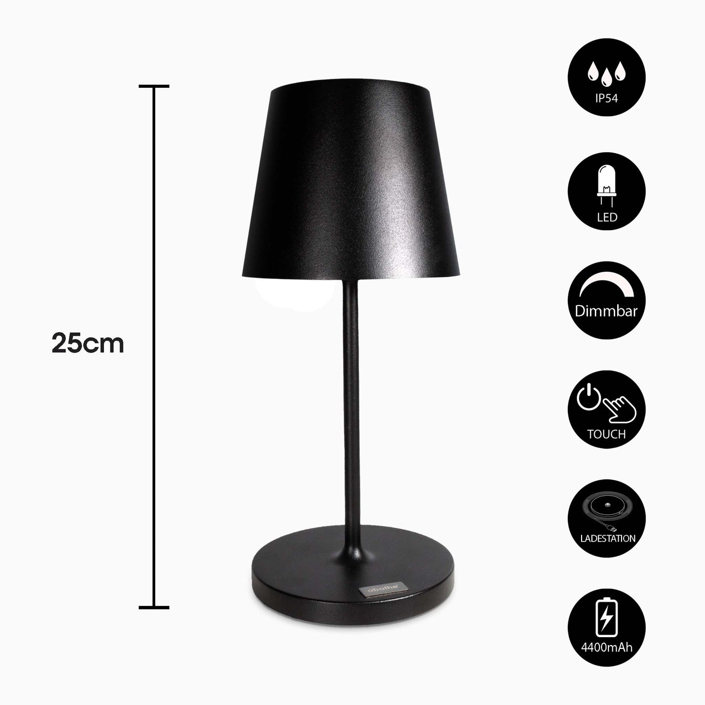 MagLED dinner "round" LED-Akku Tischleuchte mit Ladestation