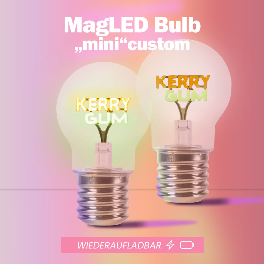 MagLED bulb mini custom mit individuell geformtem Glühfaden