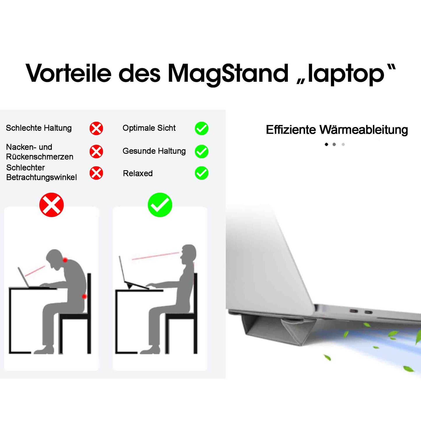 MagStand "laptop" cell phone holder