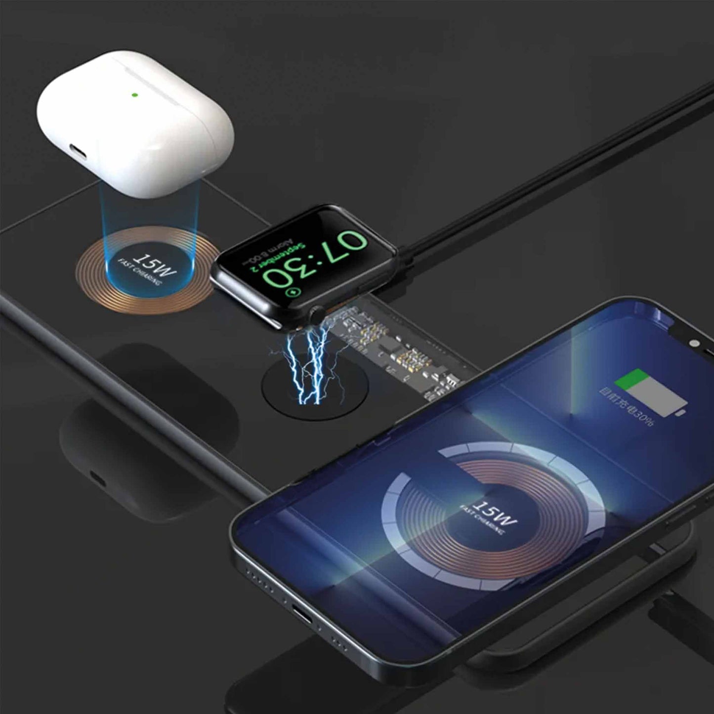 MagWire 3in1 transparent "exclusive" Wireless Charger