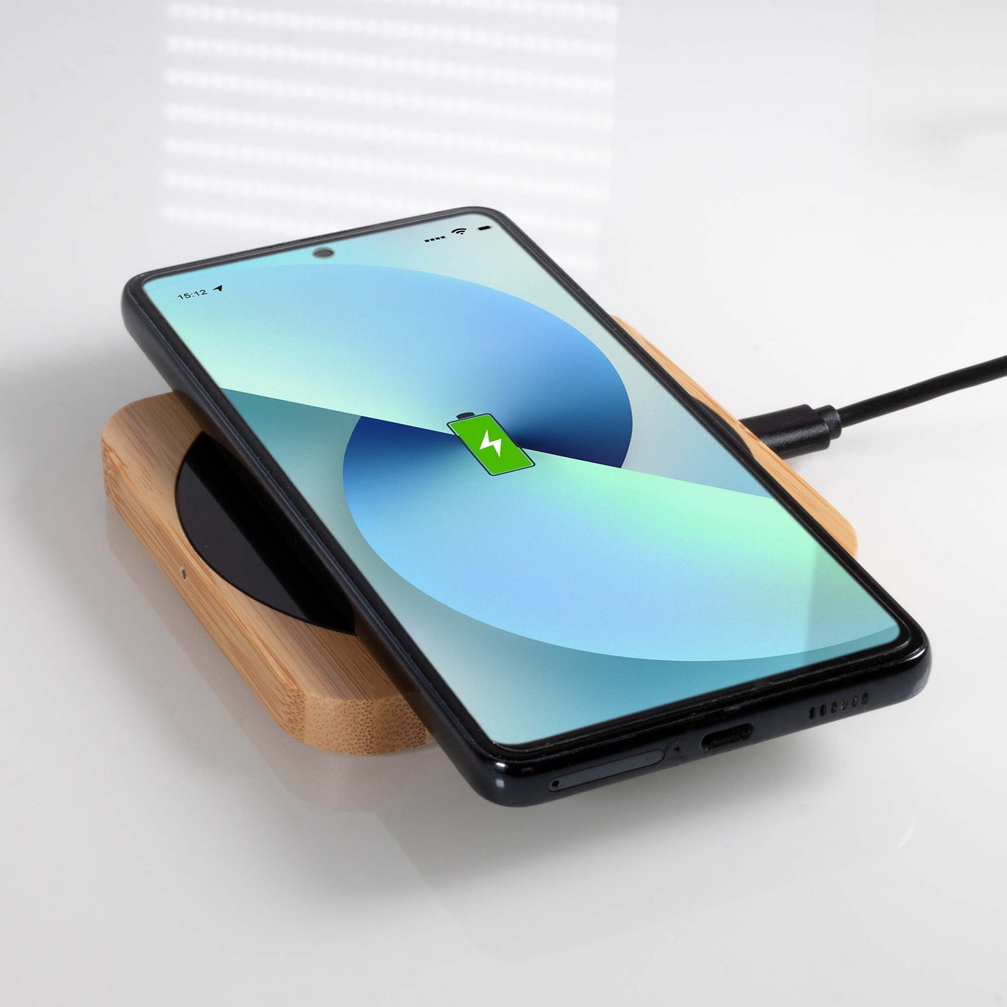 MagWire LED "bamboo square" Wireless Charger