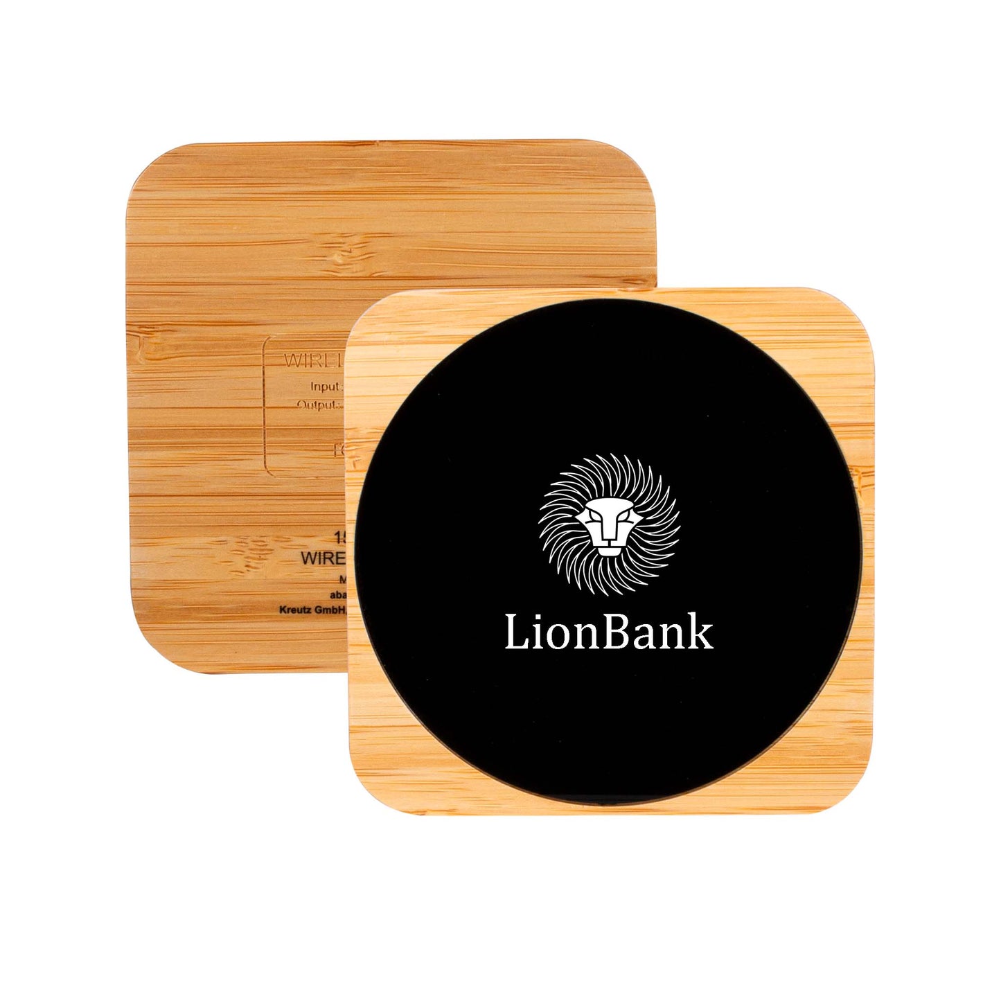 MagWire LED "bamboo square" Wireless Charger