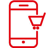 Icon handy und Einkaufswagen